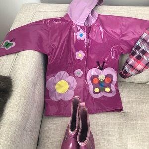 Rain jacket and matching boots